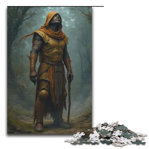 1000-teiliges Puzzle Die Nacht ist noch Nicht hell Holzpuzzle für Erwachsene und Kinder pädagogisches Spielzeug zum Stressabbau Puzzle 1000 Teile (38 x 26 cm) von mowenbingpeng