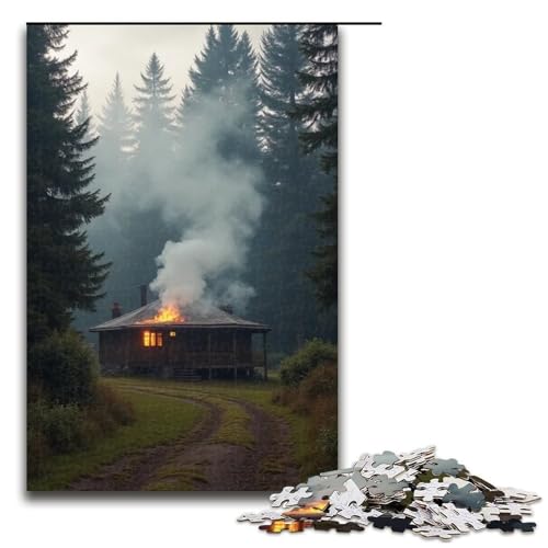 1000-teiliges Puzzle Dorfrauch Puzzle für Erwachsene Holzpuzzle anspruchsvolles Spiel 1000 Teile (75 x 50 cm) von mowenbingpeng