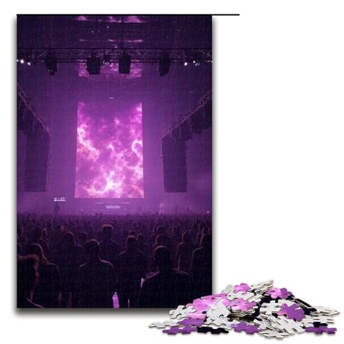 1000-teiliges Puzzle Dream Stage für Erwachsene Holzpuzzle Familienspiel 1000 Teile (75 x 50 cm) von mowenbingpeng