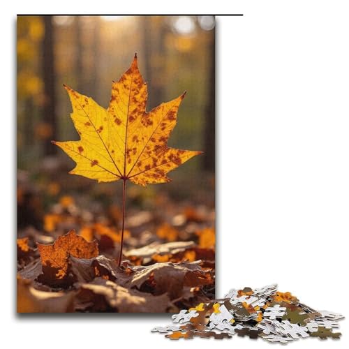 1000-teiliges Puzzle Fallende Blätter für Erwachsene Holzpuzzle anspruchsvolles Spiel 1000 Teile (38 x 26 cm) von mowenbingpeng