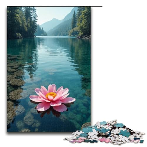 1000-teiliges Puzzle Feensee Blumenmeer Puzzle für Erwachsene und Kinder Holzpuzzle pädagogisches Spielzeug zum Stressabbau Puzzle 1000 Teile (75 x 50 cm) von mowenbingpeng