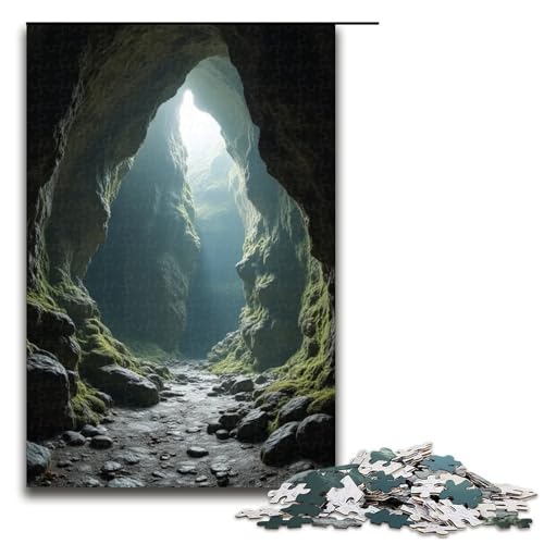 1000-teiliges Puzzle Höhle und seltsamer Stein Puzzle für Erwachsene und Kinder Holzpuzzle pädagogisches Spielzeug zum Stressabbau Puzzle 1000 Teile (75 x 50 cm) von mowenbingpeng