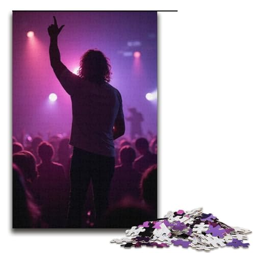 1000-teiliges Puzzle Konzert (Puzzle für Erwachsene und Kinder Holzpuzzle pädagogisches Spielzeug zum Stressabbau Puzzle 1000 Teile (38 x 26 cm) von mowenbingpeng