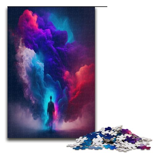 1000-teiliges Puzzle Lernspiele Bunte Träume Puzzles für Erwachsene Holzpuzzle für Familienspaß und Spieleabende 1000 Teile (75 x 50 cm) von mowenbingpeng