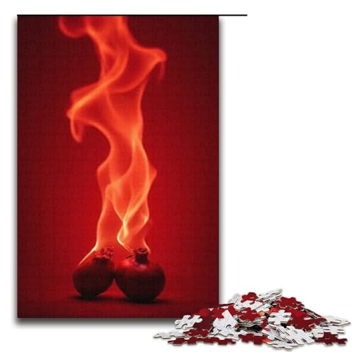 1000-teiliges Puzzle Lernspiele Granatapfel-Puzzles für Erwachsene Holzpuzzle für Familienspaß und Spieleabende 1000 Teile (38 x 26 cm) von mowenbingpeng