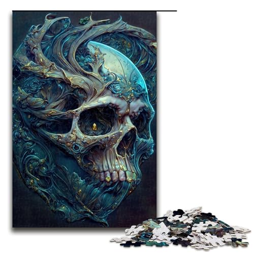 1000-teiliges Puzzle Lernspiele Kristallschädel-Puzzle für Erwachsene Holzpuzzle für Familienspaß und Spieleabend 1000 Teile (75 x 50 cm) von mowenbingpeng