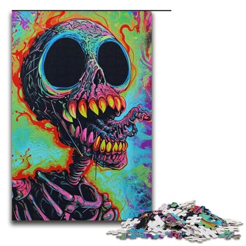 1000-teiliges Puzzle Lernspiele Psychedelische Landschaft Puzzle für Erwachsene Papierpuzzle für Familienspaß und Spieleabend 1000 Teile (38 x 26 cm) von mowenbingpeng