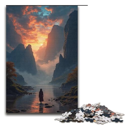 1000-teiliges Puzzle Lernspiele Weite Puzzles für Erwachsene Holzpuzzle für Familienspaß und Spieleabend 1000 Teile (38 x 26 cm) von mowenbingpeng