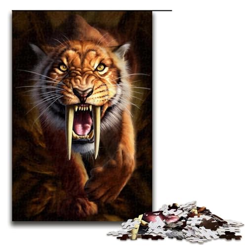 1000 teiliges Puzzle Löwe Holzpuzzle für Erwachsene und Kinder pädagogisches Spielzeug zum Stressabbau Puzzle 1000 Teile (75 x 50 cm) von mowenbingpeng