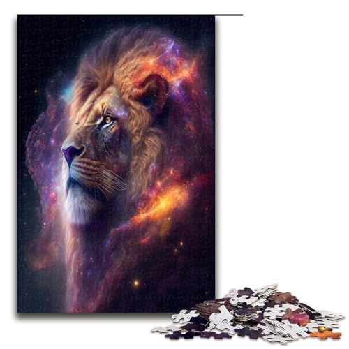 1000 teiliges Puzzle Löwen Puzzle für Erwachsene Holzpuzzle Familienspiele 1000 Teile (75 x 50 cm) von mowenbingpeng