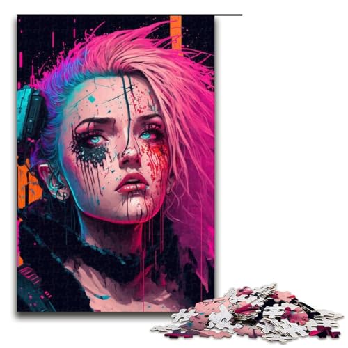 1000-teiliges Puzzle Mechanisches Mädchen-Puzzle für Erwachsene, Holzpuzzle, anspruchsvolles Spiel, 1000 Teile von mowenbingpeng