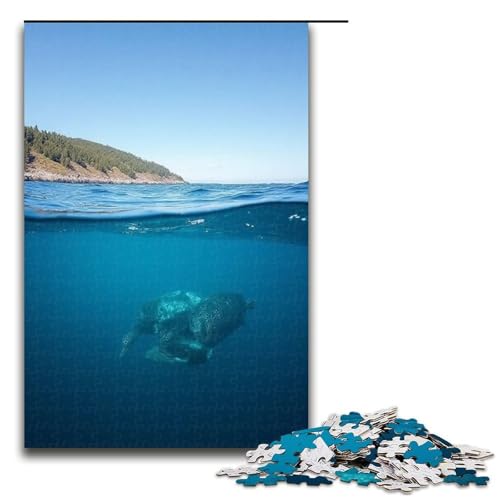 1000-teiliges Puzzle Meeres-Puzzle Holzpuzzle Lernspiele Heimdekoration 1000 Teile (75 x 50 cm) von mowenbingpeng