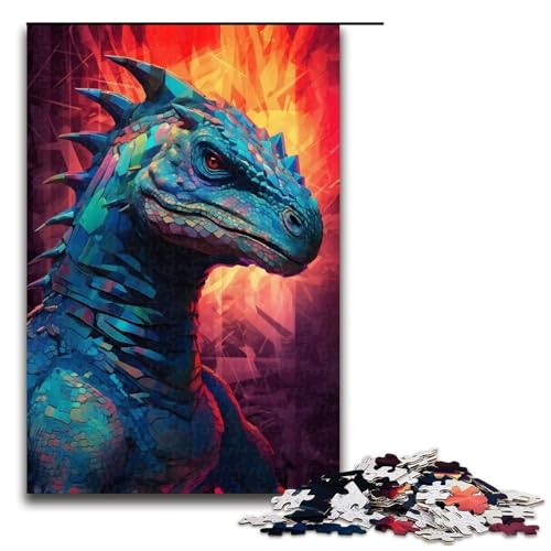 1000-teiliges Puzzle Megalosaurus Dinosaurier Puzzle für Erwachsene Holzpuzzle Familienspiele 1000 PCS von mowenbingpeng
