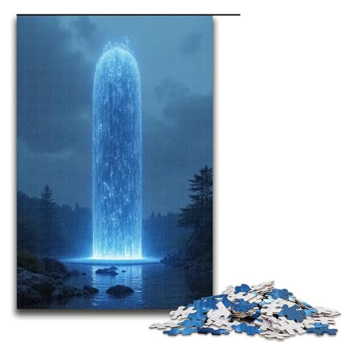 1000-teiliges Puzzle Nebelregenturm für Kinder Holzpuzzle Heimkunstdekor 1000 Teile (75 x 50 cm) von mowenbingpeng