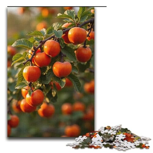 1000-teiliges Puzzle Persimmon für Erwachsene Holzpuzzle anspruchsvolles Spiel 1000 Teile (38 x 26 cm) von mowenbingpeng