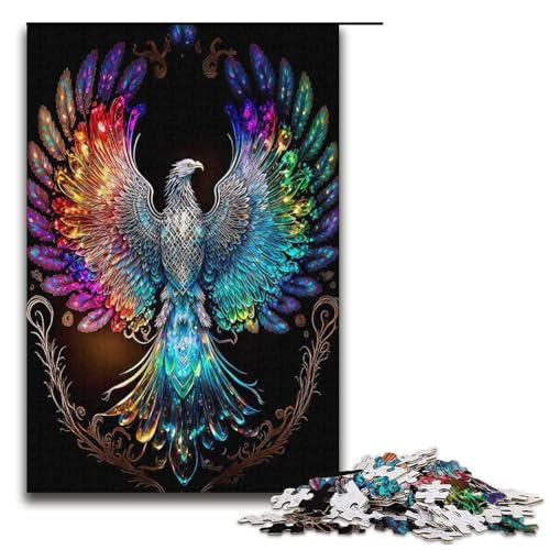 1000 teiliges Puzzle Phoenix Puzzle für Erwachsene Holzpuzzle Familienspiel 1000 Teile (38 x 26 cm) von mowenbingpeng