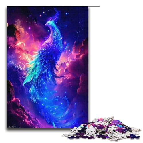 1000 teiliges Puzzle Phoenix Puzzle für Erwachsene Holzpuzzle Familienspiele 1000 Teile (38 x 26 cm) von mowenbingpeng