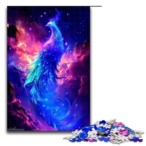 1000 teiliges Puzzle Phoenix Puzzle für Erwachsene Holzpuzzle Familienspiele 1000 Teile (75 x 50 cm) von mowenbingpeng