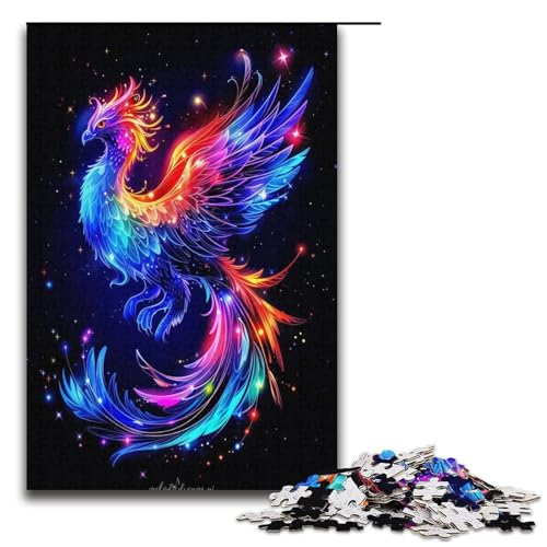 1000 teiliges Puzzle Phoenix für Erwachsene Holzpuzzle anspruchsvolles Spiel 1000 Teile (38 x 26 cm) von mowenbingpeng