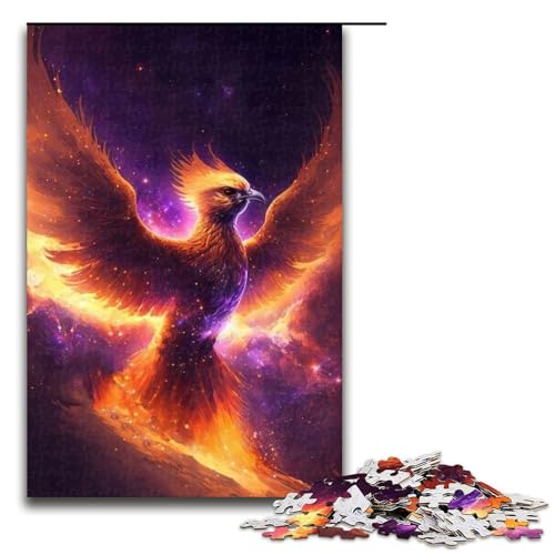 1000-teiliges Puzzle Phoenix für Erwachsene Holzpuzzle anspruchsvolles Spiel 1000 Teile (75 x 50 cm) von mowenbingpeng