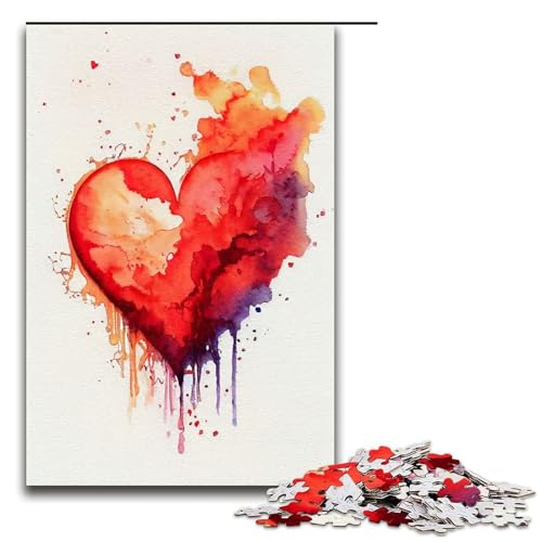 1000-teiliges Puzzle Rotes Herz für Erwachsene, Holzpuzzle, anspruchsvolles Spiel, 1000 Teile 1000-teiliges Puzzle Rotes Herz für Erwachsene, Holzpuzzle, anspruchsvolles Spiel, 1000 Teile von mowenbingpeng