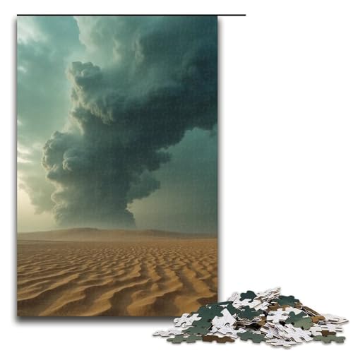 1000-teiliges Puzzle Sandstorm für Erwachsene Holzpuzzle Familienspiel 1000 Teile (75 x 50 cm) von mowenbingpeng