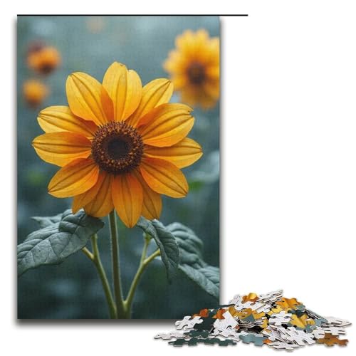 1000-teiliges Puzzle Schmetterling Liebe Blume Puzzle für Erwachsene Holzpuzzle anspruchsvolles Spiel 1000 Teile (38 x 26 cm) von mowenbingpeng
