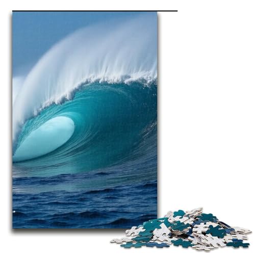 1000-teiliges Puzzle Sea Surge () Puzzle für Erwachsene und Kinder Holzpuzzle pädagogisches Spielzeug zum Stressabbau Puzzle 1000 Teile (75 x 50 cm) von mowenbingpeng
