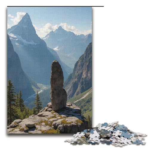 1000-teiliges Puzzle Seltsame Gipfel und zerklüftete Felsen Holzpuzzle Lernspiele Heimdekoration 1000 Teile (38 x 26 cm) von mowenbingpeng