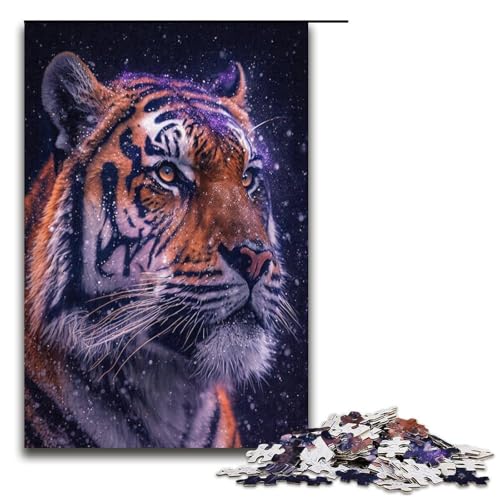 1000 teiliges Puzzle Sibirische Tiger Puzzle für Erwachsene Holzpuzzle Familienspiel 1000 Teile (38 x 26 cm) von mowenbingpeng
