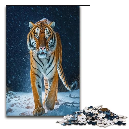 1000 teiliges Puzzle Sibirische Tiger für Kinder Holzpuzzle Heimkunst Dekor 1000 Teile (38 x 26 cm) von mowenbingpeng