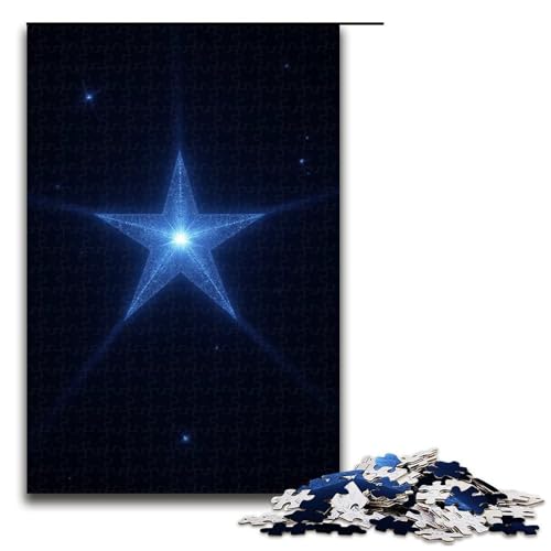 1000-teiliges Puzzle Sieben Sterne in Einer Reihe für Erwachsene und Kinder Holzpuzzle pädagogisches Spielzeug zum Stressabbau Puzzle 1000 Teile (75 x 50 cm) von mowenbingpeng