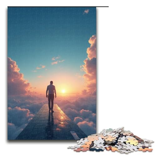 1000-teiliges Puzzle The Sky is The Limit für Erwachsene und Kinder Holzpuzzle pädagogisches Spielzeug zum Stressabbau Puzzle 1000 Teile (75 x 50 cm) von mowenbingpeng