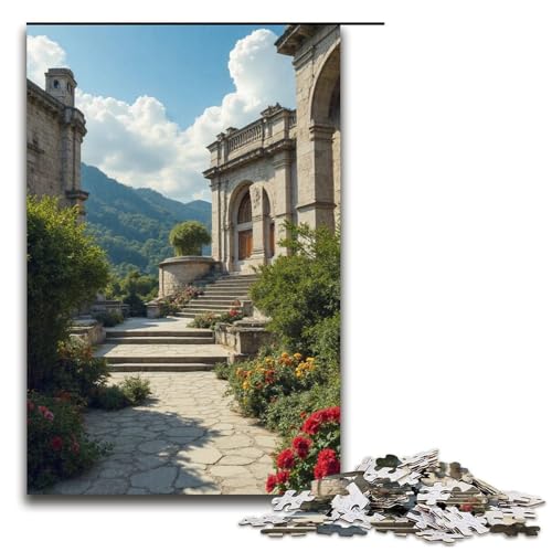 1000-teiliges Puzzle Villa Holzpuzzle Lernspiele Heimdekoration 1000 Teile (75 x 50 cm) von mowenbingpeng