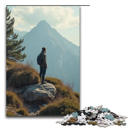 1000-teiliges Puzzle Vogelgesang in den leeren Bergen Puzzle für Erwachsene Holzpuzzle Familienspiel 1000 Teile (75 x 50 cm) von mowenbingpeng