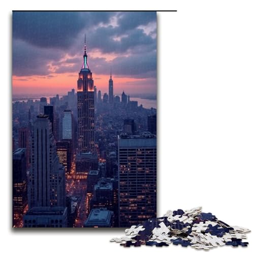 1000-teiliges Puzzle Wickelnde Skyline Holzpuzzle Lernspiele Heimdekoration 1000 Teile (75 x 50 cm) von mowenbingpeng