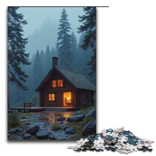 1000-teiliges Puzzle Wild Camping für Erwachsene und Kinder Holzpuzzle pädagogisches Spielzeug zum Stressabbau Puzzle 1000 Teile (38 x 26 cm) von mowenbingpeng