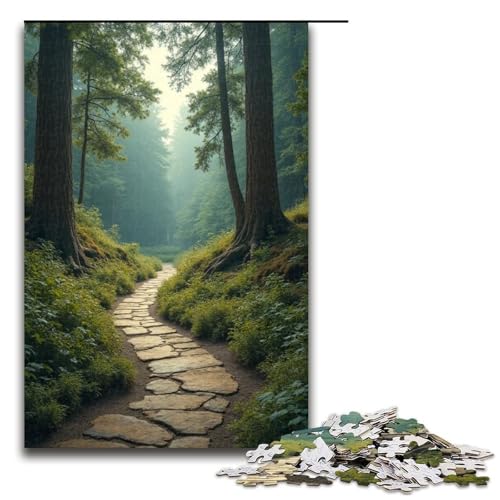 1000-teiliges Puzzle Wild Path Holzpuzzle Lernspiele Heimdekoration 1000 Teile (75 x 50 cm) von mowenbingpeng