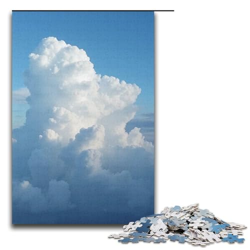 1000-teiliges Puzzle Wolken und Nebel für Erwachsene Holzpuzzle anspruchsvolles Spiel 1000 Teile (38 x 26 cm) von mowenbingpeng