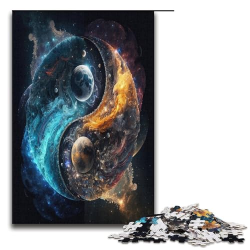1000 teiliges Puzzle Yin und Yang Puzzle für Erwachsene Holzpuzzle Familienspiel 1000 PCS (38 x 26 cm) von mowenbingpeng