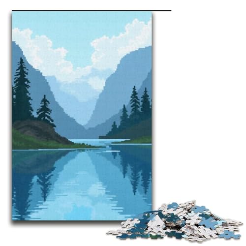 1000-teiliges Puzzle auf Seehöhe für Erwachsene Holzpuzzle anspruchsvolles Spiel 1000 Teile (38 x 26 cm) von mowenbingpeng