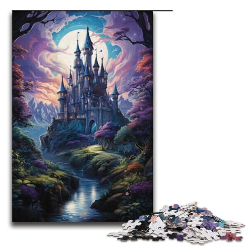 1000-teiliges Puzzle farbenfroher Psychedelischer Palast im Baum Puzzle für Erwachsene und Kinder Holzpuzzle pädagogisches Spielzeug zum Stressabbau Puzzle 1000 Teile (38 x 26 cm) von mowenbingpeng