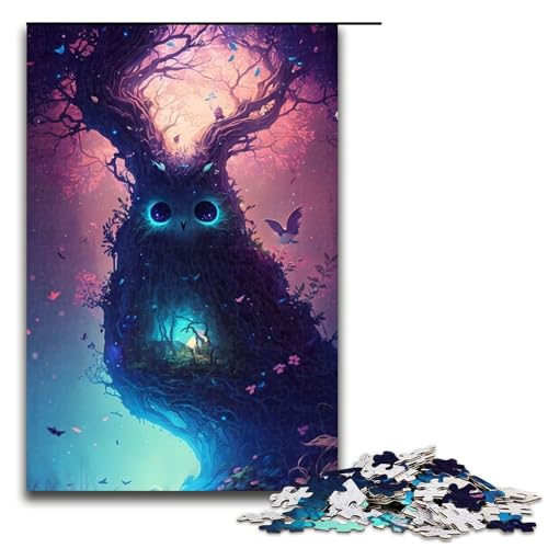 1000-teiliges Puzzle für Erwachsene, Eule, Märchenwelt, Puzzle für Lernspiele, Herausforderung, Spielzeug, Kunstwerk, Geschenk, 1000 PCS von mowenbingpeng