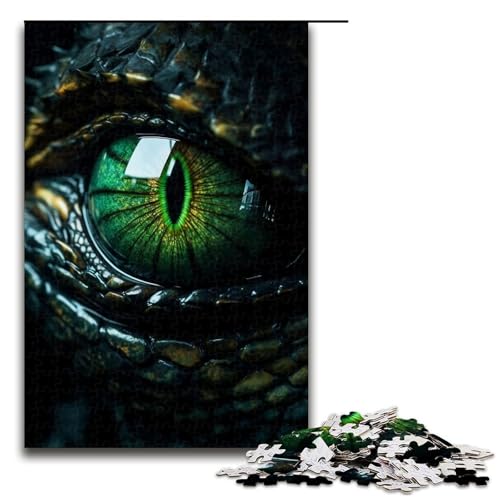 1000-teiliges Puzzle für Erwachsene, Giftdrachen, grünes Auge, Puzzle für Erwachsene, Holzpuzzle, anspruchsvolles Spiel, 1000 Teile 1000-teiliges Puzzle für Erwachsene, Giftdrachen, grünes Auge, Puzzle für Erwachsene, Holzpuzzle, anspruchsvolles Spiel, 1000 Teile von mowenbingpeng