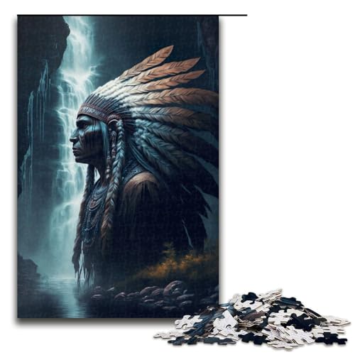 1000-teiliges Puzzle für Erwachsene, Häuptling der amerikanischen Ureinwohner, Puzzle für Erwachsene, Holzpuzzle, anspruchsvolles Spiel, 1000 Teile 1000-teiliges Puzzle für Erwachsene, Häuptling der amerikanischen Ureinwohner, Puzzle für Erwachsene, Holzpuzzle, anspruchsvolles Spiel, 1000 Teile von mowenbingpeng