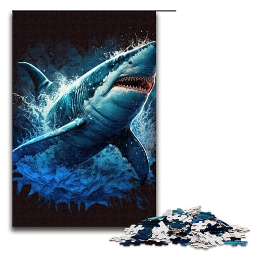 1000-teiliges Puzzle für Erwachsene, Hai, buntes Puzzle für Erwachsene, Holzpuzzle, anspruchsvolles Spiel, 1000 Teile 1000-teiliges Puzzle für Erwachsene, Hai, buntes Puzzle für Erwachsene, Holzpuzzle, anspruchsvolles Spiel, 1000 Teile von mowenbingpeng
