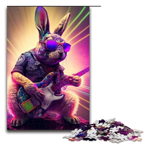 1000-teiliges Puzzle für Erwachsene, Kaninchen-Gitarre, Tier-Puzzle, praktisches Spiel, 1000 Teile 1000-teiliges Puzzle für Erwachsene, Kaninchen-Gitarre, Tier-Puzzle, praktisches Spiel, 1000 Teile von mowenbingpeng