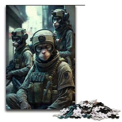 1000-teiliges Puzzle für Erwachsene, Monkey Troops, Puzzle für Lernspiele, Herausforderung, Spielzeug, Kunstwerk, Geschenk, 1000 PCS von mowenbingpeng
