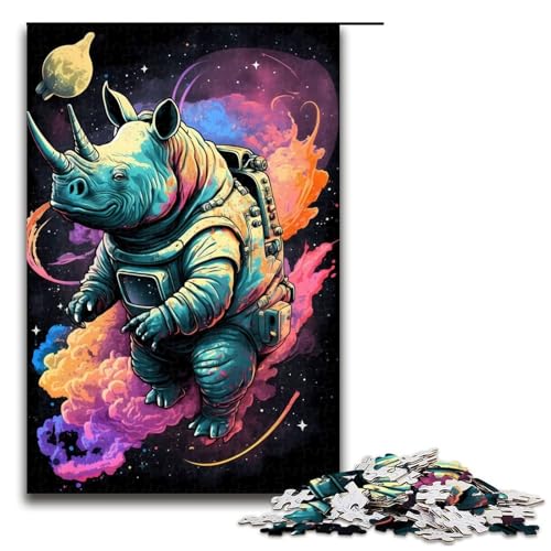 1000-teiliges Puzzle für Erwachsene, Nashorn, Verspieltes Puzzle für Lernspiele, Herausforderung, Spielzeug, Kunstwerk, Geschenk, 1000 PCS von mowenbingpeng
