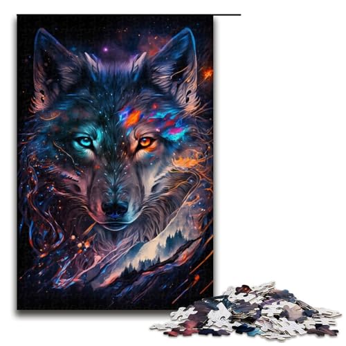 1000-teiliges Puzzle für Erwachsene, Nebelwolf-Puzzle für Lernspiele, Herausforderung, Spielzeug, Kunstwerk, Geschenk, 1000 PCS von mowenbingpeng